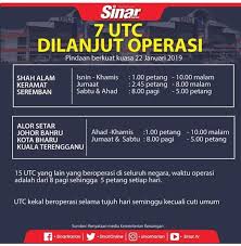 Hujung minggu (jumaat dan sabtu) 8.00 pagi hingga 5.00 petang. Waktu Operasi Utc Berikut Asal Ore Kelate Kelantan Facebook