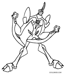 Ben 10 characters coloring pages four arms. Easy Ben 10 Drawing With Colour Novocom Top