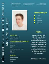 Cv Pour Job D Ete Job Curriculum Vitae Documents Administratifs