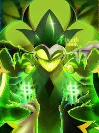 280537 - not furry, safe, artist:death_book, demon, fictional species,  humanoid, hazbin hotel, helluva boss, 2023, 3:4, 4 arms, clothes, deadly  sin, digital art, empty eyes, green, high res, male, mammon (vivzmind),  multiple