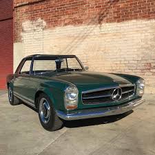 From Beverlyhillscarclub Lean Green Pagoda Machine 1966 Mercedes Benz 230sl Dark Green With Black Interior Mercedesben Classic Cars Benz Mercedes Benz