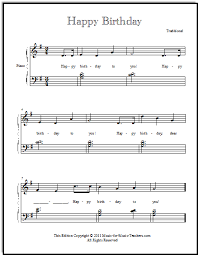The notes are as follows, for the more confident players: Easy Piano Songs For Kids Happy Birthday Novocom Top
