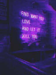 Violet Aesthetic Neon Quotes Dark Purple Aesthetic Neon Signs
