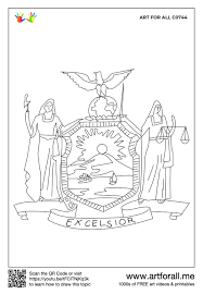 How To Draw The State Flag Of New York