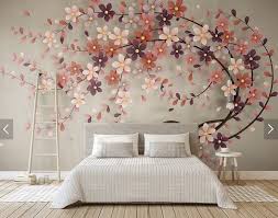 3d Wall Mural Flowers Removable Wallpaper Mural For Bedroom Wall Decor Home Decor Wall Art Paint Creative Wall Decor Wall Decor Bedroom Wall Decor