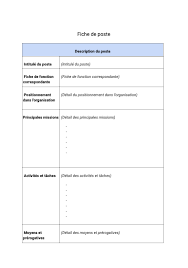 We did not find results for: Fiche De Poste Document Et Modele A Telecharger