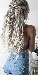 I Love Braids On Top And The One Down The Middle Grey Curly Hair Festival Hair Braids Long Hair Styles