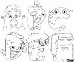 These free printable alphabet coloring pages are a fun, gently way to introduce kids to alphabet letters and the sounds they make. Monster Letters Coloring Pages Printable Games