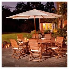 Buy Dorney Teak 6 Seat Set Dressed Inc Parasol From Our Garden Furniture Sets Range Tesco Com Garden Furniture Sets Garden Furniture Patio