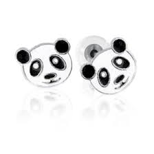 Une boucle d'oreille bajorane était un bijou traditionnel symbolisant la foi du peuple bajoran envers les prophètes. Petit Horloger Bijoutier Boucles D Oreilles Panda En Argent 925