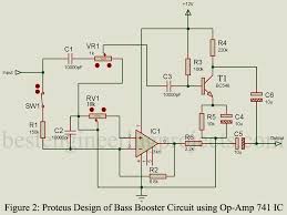 Let's take a look at he circuit diagram. Bass Booster Circuit Using Op Amp 741 Ic Engineering Projects