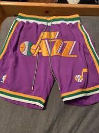 Explore nuestra selección de jazz pantalones cortos de baloncesto, pantalones cortos de gimnasia. Just Don Mitchell And Ness Vintage Utah Jazz Purple Shorts Size Xl Steal Ebay