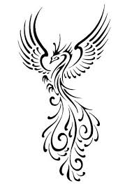 Tribal Phoenix Tattoo Design Would Be Great With A Watercolor Fire Background Kickass Rib Piece Tato Tato Suku Tato Phoenix