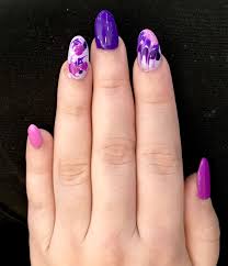 Draw on the occasional nails design that is interesting, add a silver line and silver rhinestones. Pin By Sherri Lynn On Beauty Nails Purple Acrylic Nails Purple Nails Nail Designs Dubai Khalifa