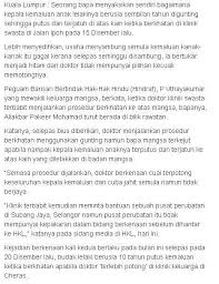 Tenang, ada kemungkinan jari bisa disambung kembali, asal ikuti aturan berikut. Kepala Kemaluan Kanak Kanak 9 Tahun Yang Terpotong Masa Berkhatan Tidak Berjaya Di Sambungkan Semula Lekat Lekit Story