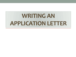 Check out the guidelines and samples we have! Writing An Application Letter