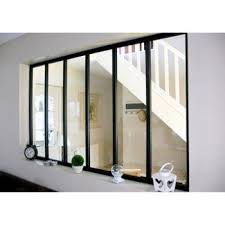 Verriere Atelier En Kit Aluminium Noir Vitrage Non Fourni H 1 08 X L 1 83 M Leroy Merlin Cuisine Verriere Verriere Atelier Verrieres Interieure