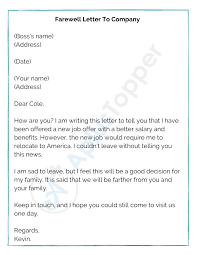 Being together is indeed a nice feeling and saying goodbye is painful after a long journey together. 12 Sample Farewell Letters Format Examples And How To Write A Plus Topper