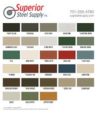 Fabral Metal Roof Color Chart