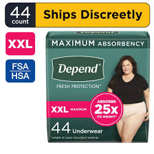 Depend Fresh Protection Incontinence Underwear for Women, Adult Diapers,  XXL, 44 Count - Walmart.com