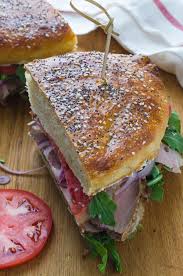 To bake the sandwiches, put them on a baking sheet in a 350 degree oven for 15 to 20 minutes. Cold Roast Beef Sandwich With Horseradish Cheese Garlic Zest