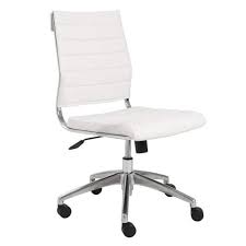 Euro Style Axel Low Back Office Chair W No Arms White Office Chair Chair Office Chair
