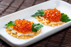 15 to 20 whole chives. Sandwiches With Salmon Caviar And Cheese On A White Plate Creative Commons Bilder