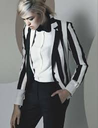 Black And White Striped Suit Womens Women S Suits 2dayslook New Style Suitsdresses Www 2dayslook Com Fashion Grey Fashion Black White Tuxedo