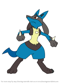 Learn How To Draw Lucario From Pokemon (Pokemon) Step By Step : Drawing  Tutorials