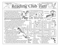 Remember your childhood days when simple word puzzle games were all the rage? Bundle Wordplay Two Page Activity Set And Crossword Puzzle Teaching Resources