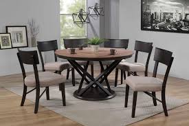 Dinanna dining table an elegant stylish dining table of wood finished with veneers in brown shades. 109790 7 Pc Orren Ellis Maresova Greenwich Walnut And Espresso Finish Wood 53 Round Dining Table
