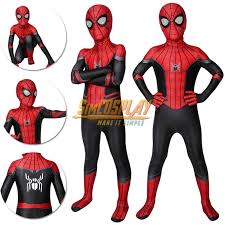 The amazing spider man cosplay spiderman costume peter·parker jumpsuits mask for kid suit. Kids Spider Man Cosplay Suit Far From Home Black And Red Costume Edition