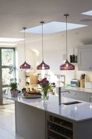 hanging glass pendant lights in purple