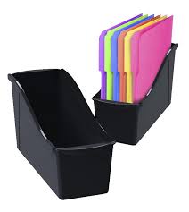 Storex Large Book Bin Black Book Bins Book Organization Organizing Bins