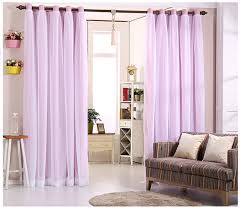 Melody Solid Fabric Full Black Out Window Curtains With Voile Face Purple Light Shading Drapefor Bedroom Process Finished Size Curtains Aliexpress