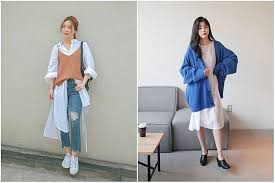 Cari produk dress anak perempuan lainnya di tokopedia. 8 Gaya Mix And Match Baju Oversized Ala Korea Tanpa Terlihat Gemuk Dan Tenggelam Womantalk Com Line Today