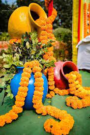 Wholesale Artificial Decorative Marigold Flower Garland Strings For Christmas Wedding Party Decorati In 2021 Flower Decorations Mehndi Decor Desi Wedding Decor