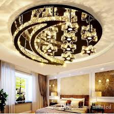 Remote Control Dimmable Chrome Chancelier For Foyer Bedroom Lustre De Crystal Plated Steel Star Moon Design Ceiling Chandelier Llfa Glass Chandelier Shades Ch Glass Chandelier Shades Ceiling Chandelier Chandelier