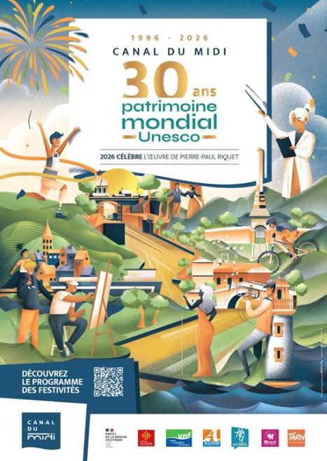 Programmation anniversaire - 30 ans d'inscription du Canal du midi - Association des Biens Français du Patrimoine Mondial