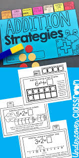 Teach Seven Basic Strategies For Basic Addition With This Tab Book Addition Strategies Kindergarten Math Games 4th Grade Math Worksheets
