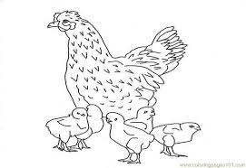 This children's coloring page of a hen will help your child develop their imagination while improving their pencil grip. Hen With Chicks Coloring Page For Kids Free Chicks Hens And Roosters Printable Coloring Pages Online For Kids Coloringpages101 Com Coloring Pages For Kids