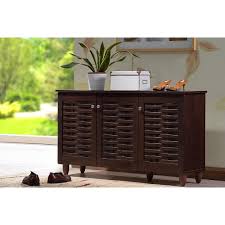 With a chic shoe storage unit from joss & main, you can stay organized in style. Baxton Studio Winda Modern And Contemporary 3 Door Dark Brown Wooden Entryway Shoes Storage Cabinet Sc864573 B Wenge
