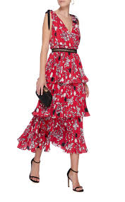 Self Portrait Tiered Floral Print Midi Dress Dresses Floral Print Midi Dress Midi Dress
