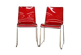 Lino Transparent Red Acrylic Accent Chair Dining Chair Acrylic Dining Chairs Dining Chairs Plastic Dining Chairs