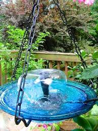 Bird Bath And Feeder With Solar Light Hanging Bird Bath Fountain Bird Bath Fountain Hanging Bird Bath Diy Bird Bath