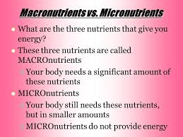 Macros is basically short for macronutrients, an umbrella term for the three key food groups we all require to live and keep everything in healthy, working order: Macronutrients Carbohydrates Essential Nutrients Both Macronutrients And Micronutrients Are Essential Meaning Your Body Needs Them To Function Properly Ppt Download