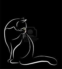 Cat Outline Illustration Contorno De Gato Diseno De Gato Pinturas De Gato