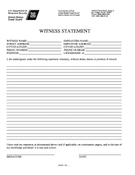 How To Write A Witness Statement For Police - Fill Online, Printable ...