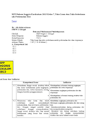 Berikut adalah contoh rpp untuk tingkat mts atau smp kelas 7 semester 1 dengan menggunakan kurikulum 2013 tentang introduction. Contoh Rpp B Inggris Kelas Vii Sm I