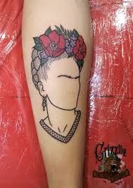The choice of an adornment to claim the skin as one's own. Grizzlie Tattoo Grizzlie Tattoo Frida Kahlo Tattoo By Facebook
